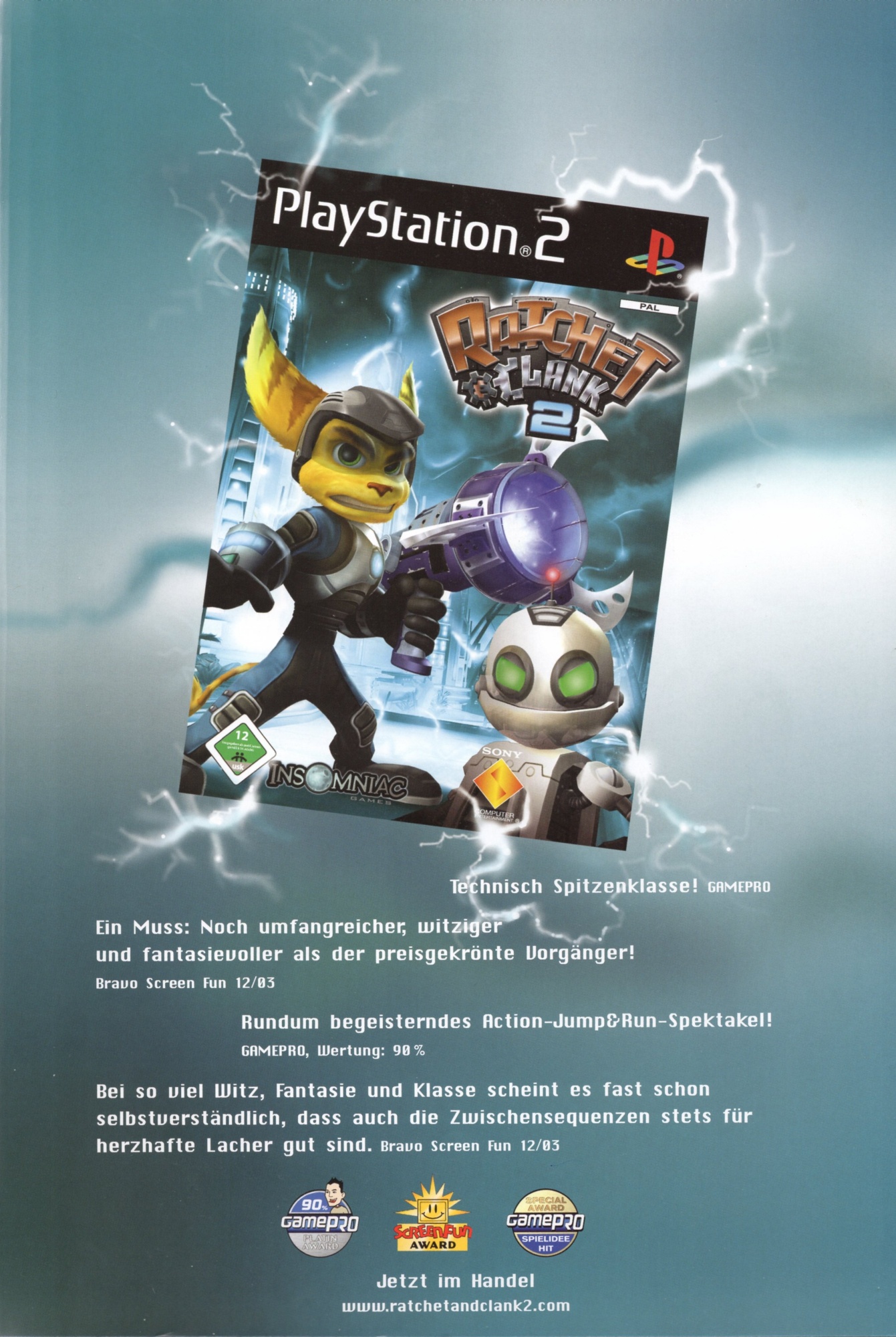 Ratchet and Clank 2 PS2 Deutsche Print Werbung