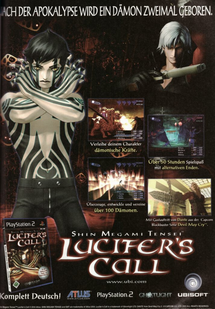 Shin Megami Tensei Lucifers Call PS2 Deutsche Print Werbung